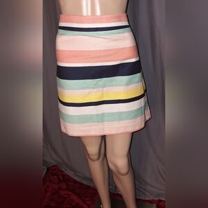 LOFT OUTLET/ size 6/ multicolor horizontal stripes skirt